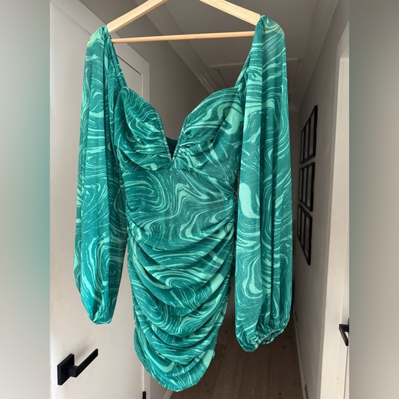 Vici | Keep Groovin' Along Sheer Sleeve Mesh Mini Dress | Sz S - Picture 3 of 8